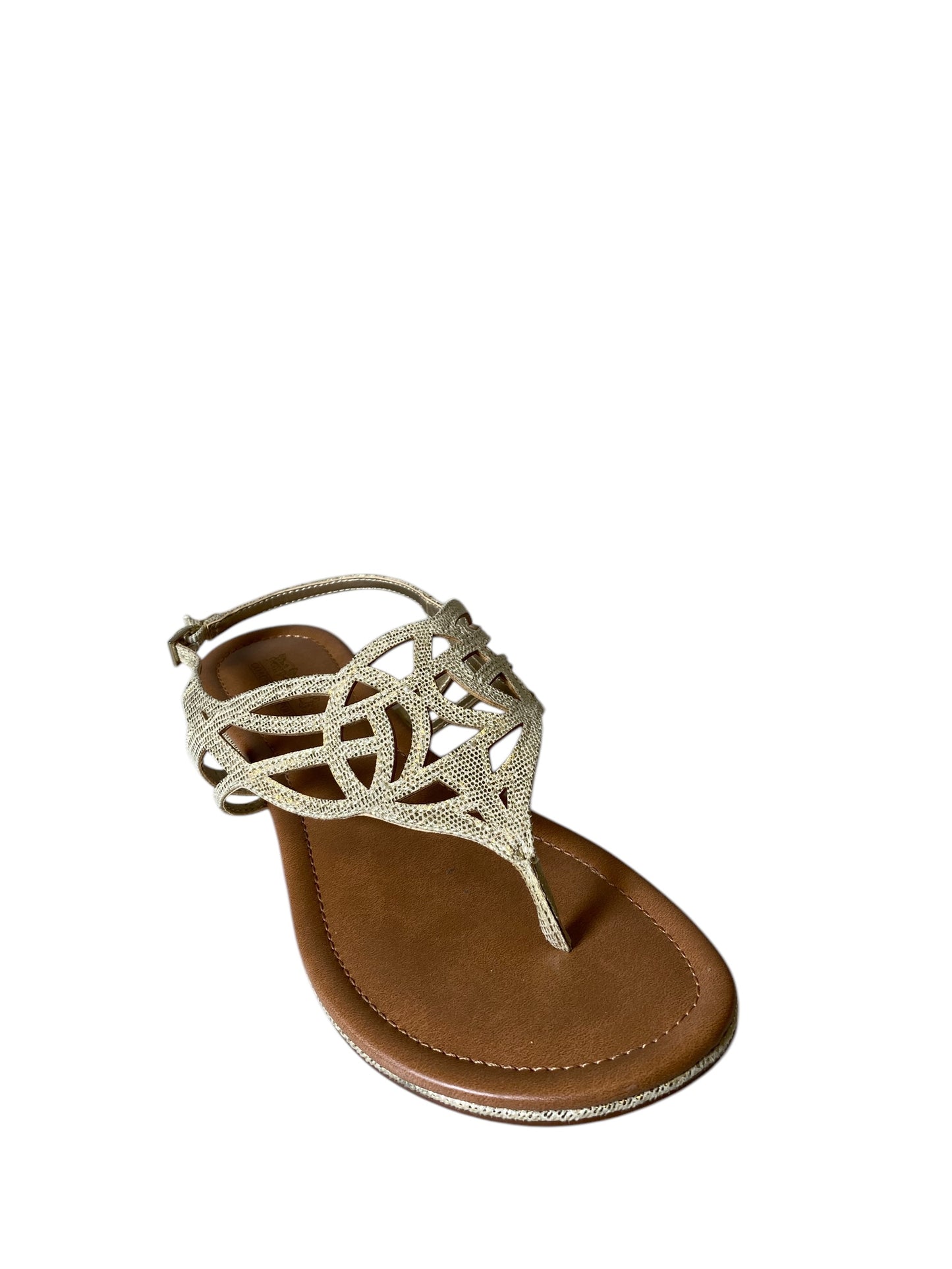 Sandals Designer By Coach In Gold, Size: 8