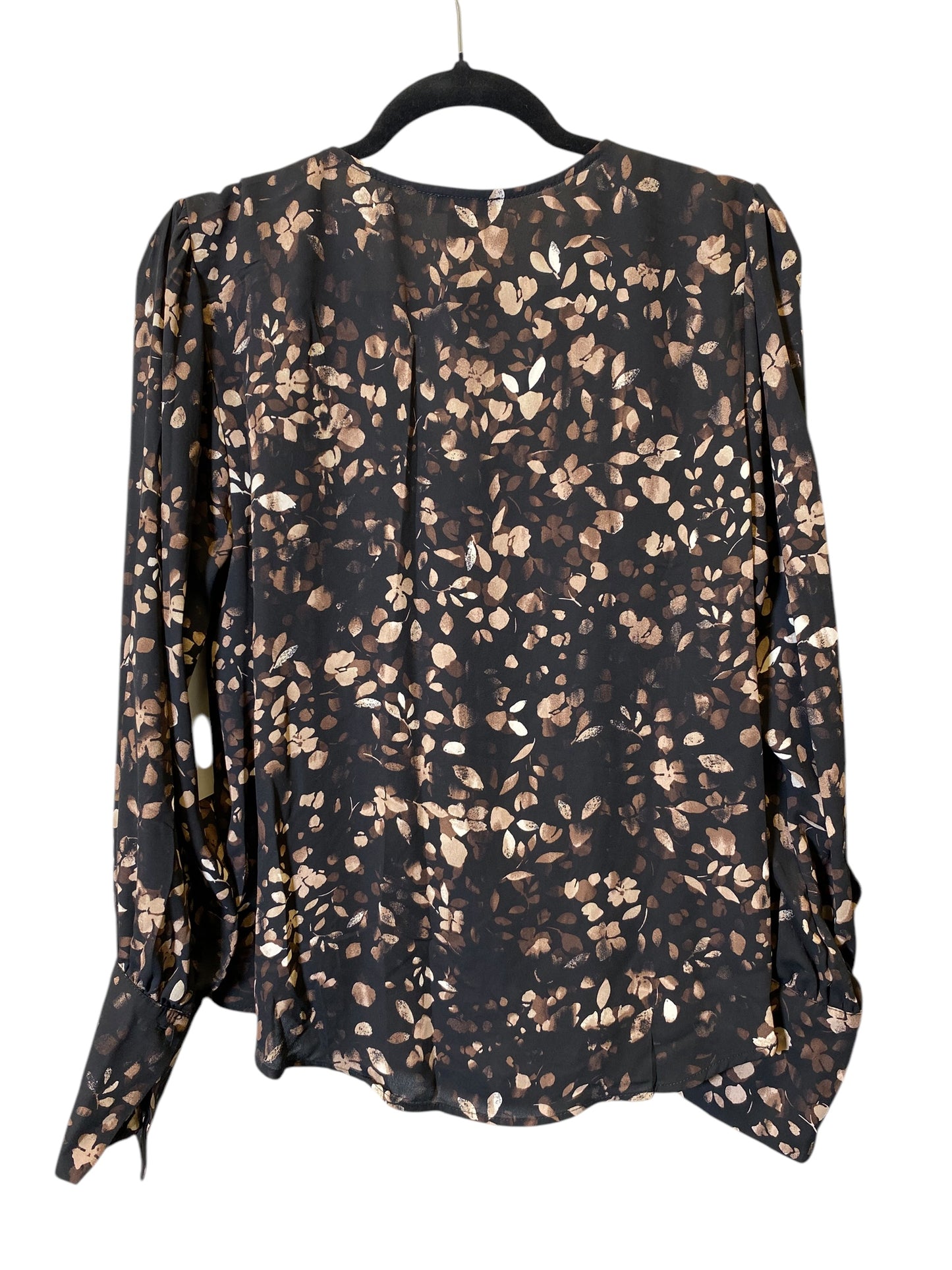 Top Long Sleeve By Halogen In Floral Print, Size: Xl