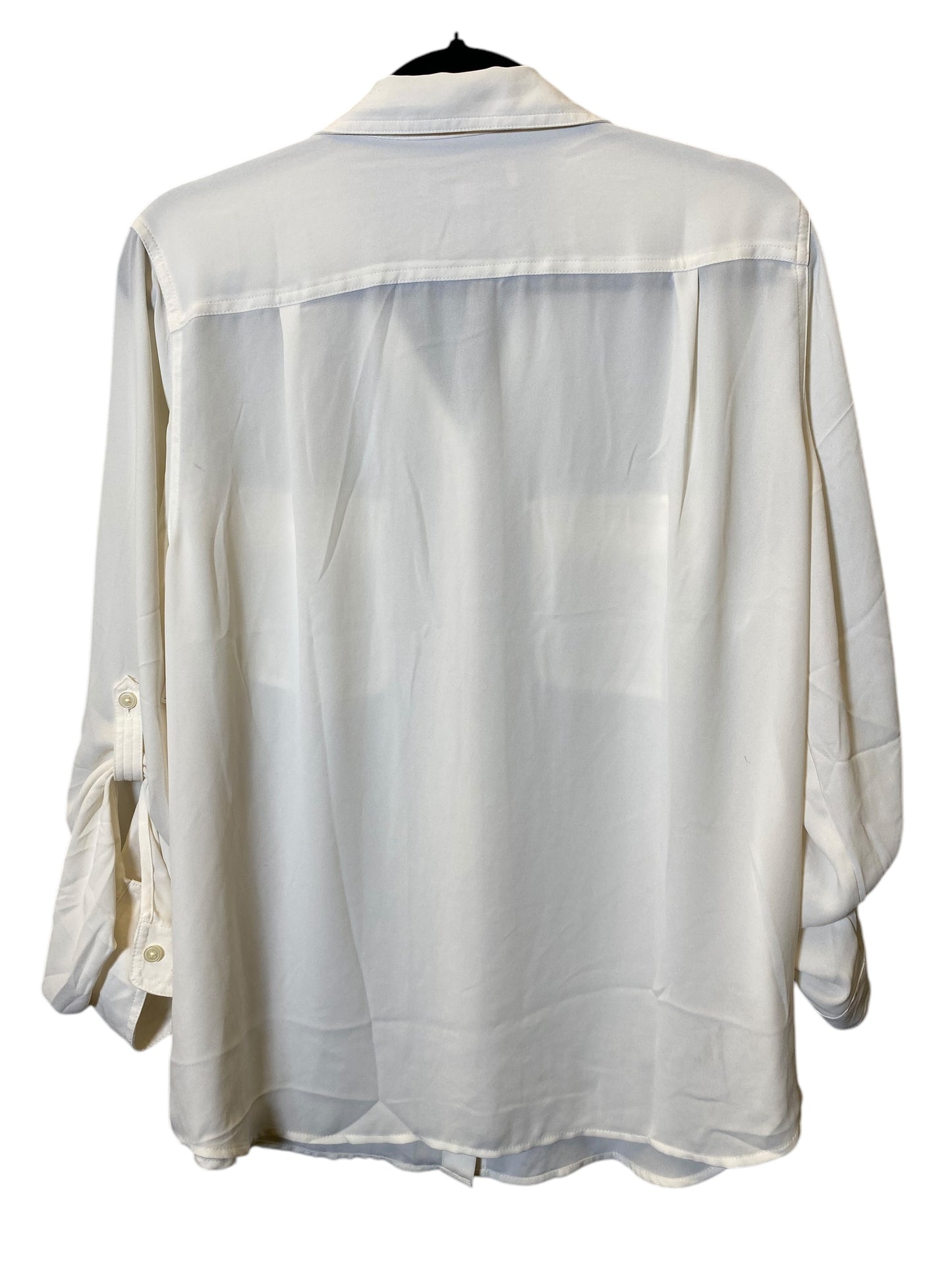 Top Long Sleeve By Loft In Cream, Size: L