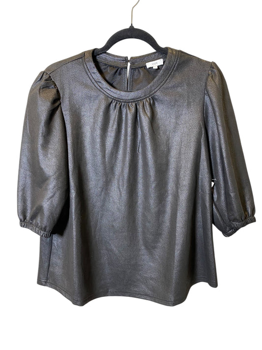 Top Short Sleeve By Clothes Mentor In Black, Size: L