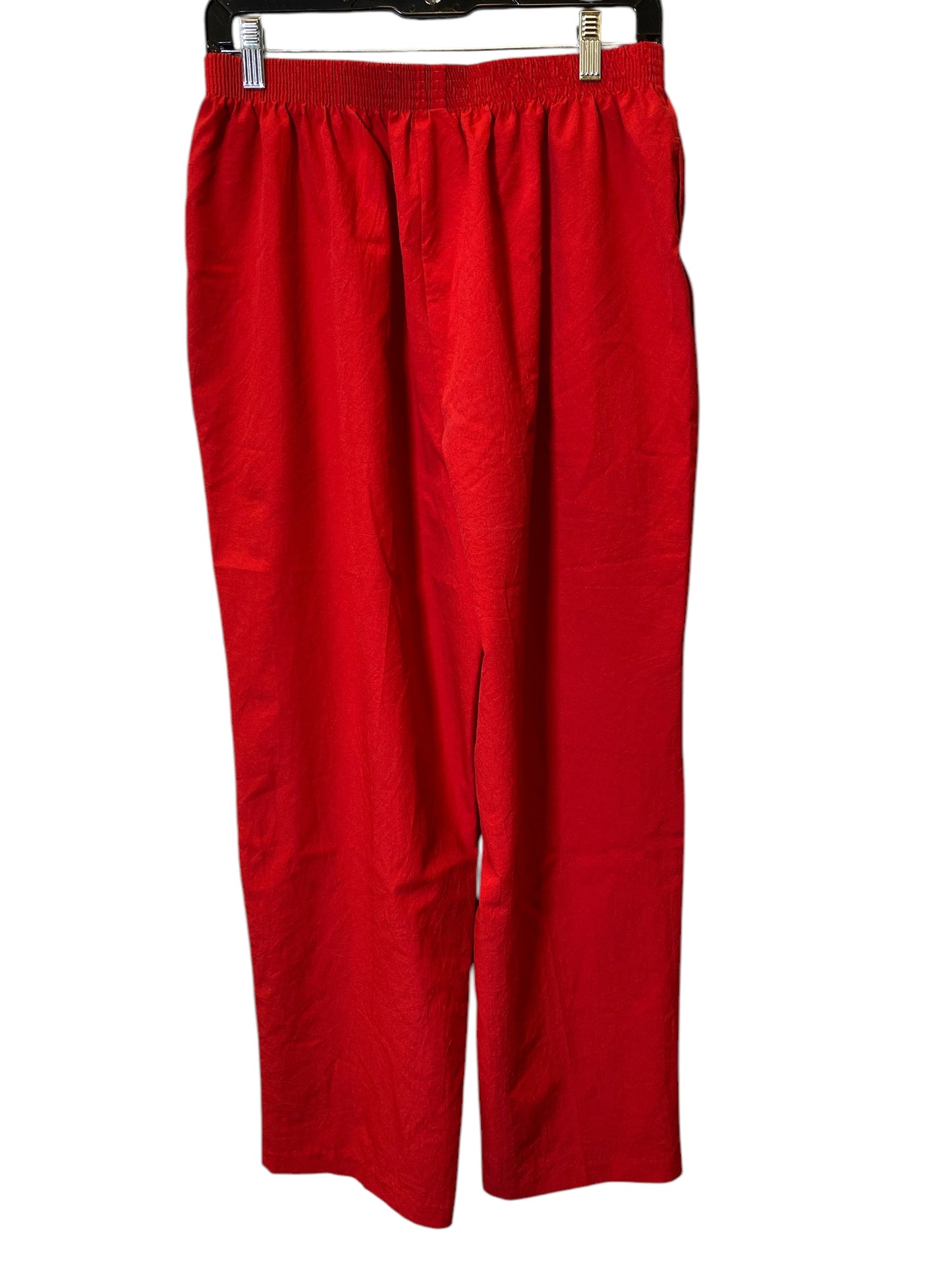 Pants Wide Leg By Bon Worth In Red, Size: Lp