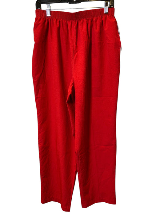 Pants Wide Leg By Bon Worth In Red, Size: Lp