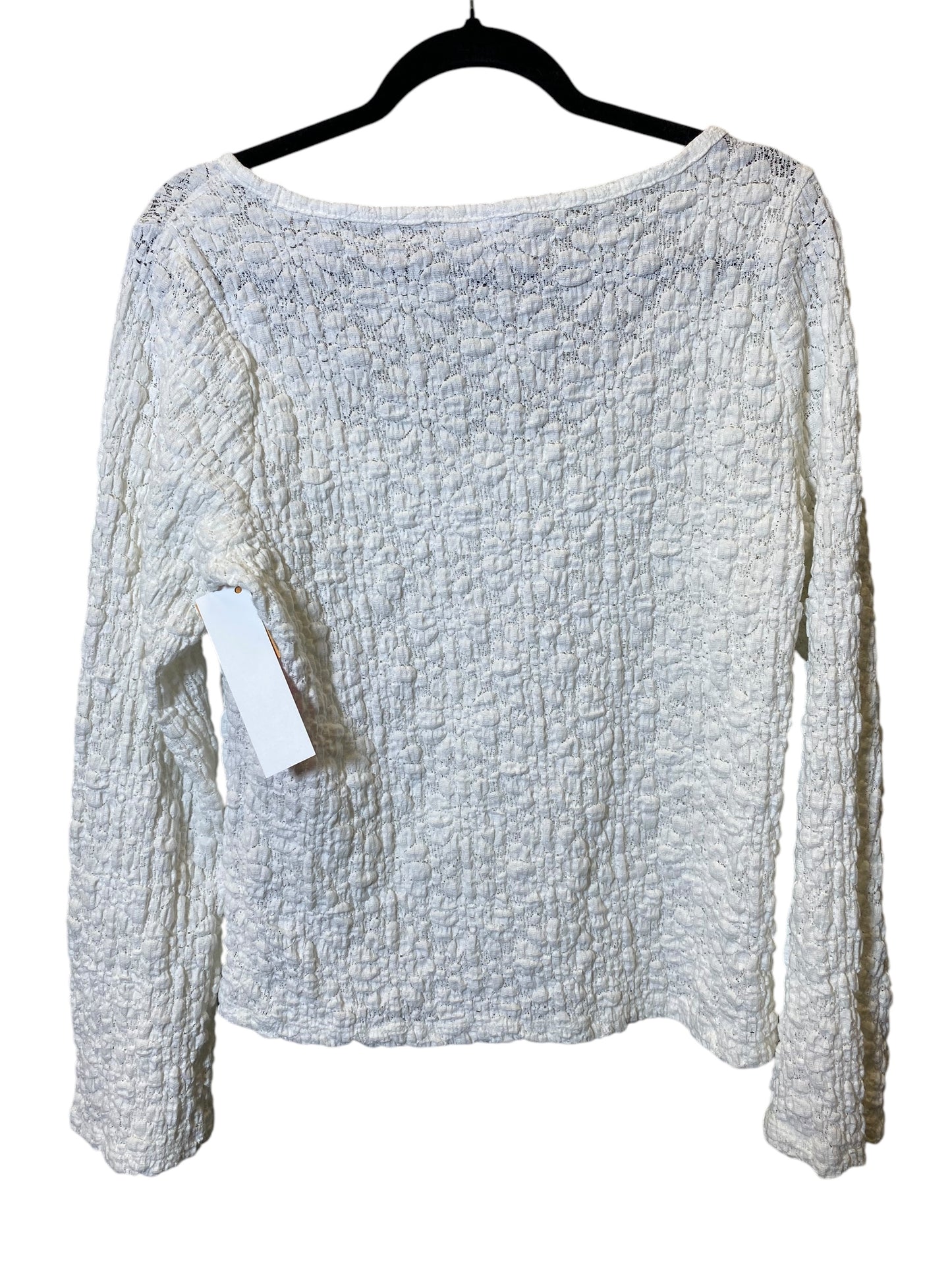 Top Long Sleeve By Old Navy In White, Size: Xl