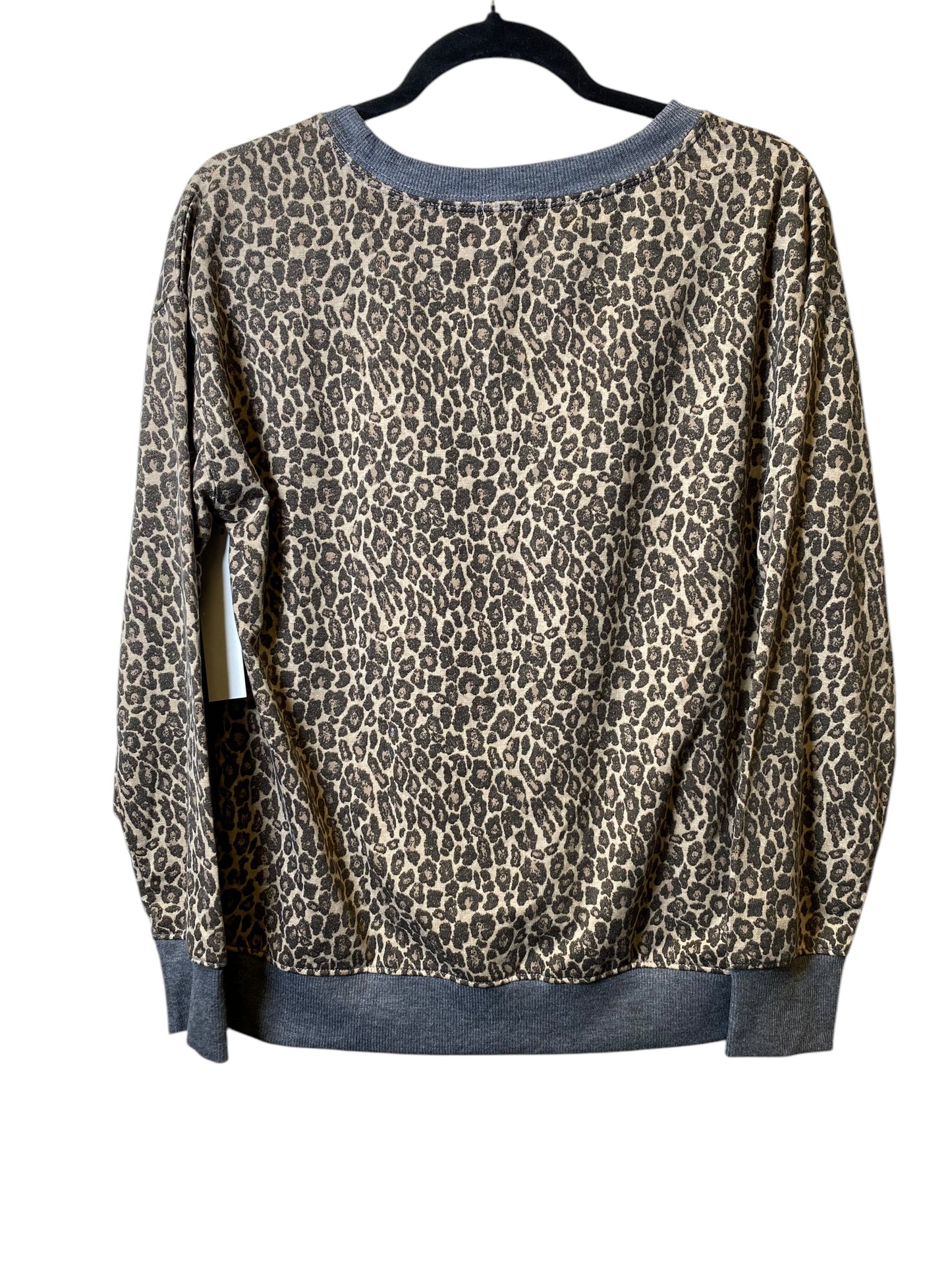 Top Long Sleeve By Splendid In Animal Print, Size: M