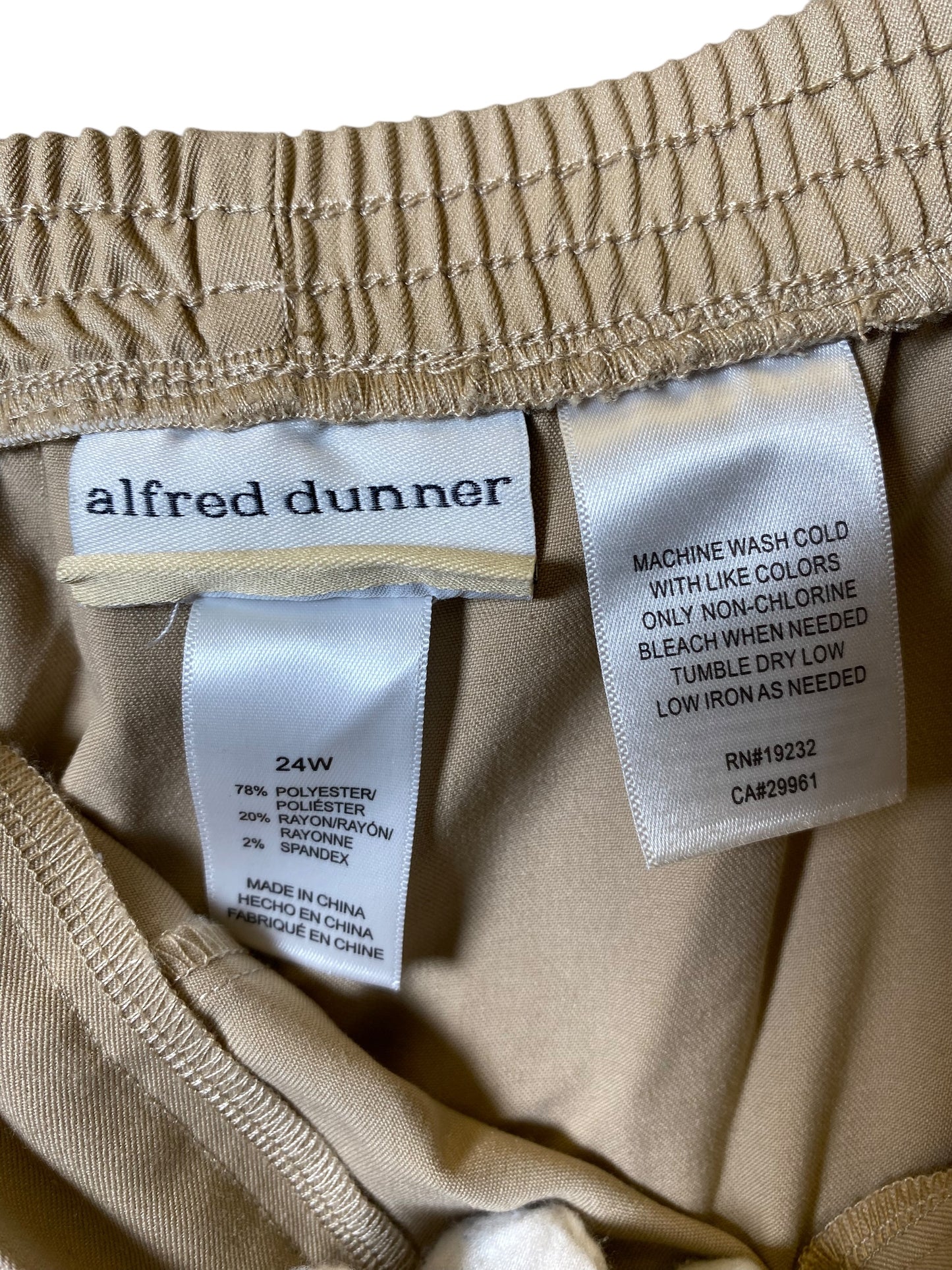 Pants Dress By Alfred Dunner In Tan, Size: 24