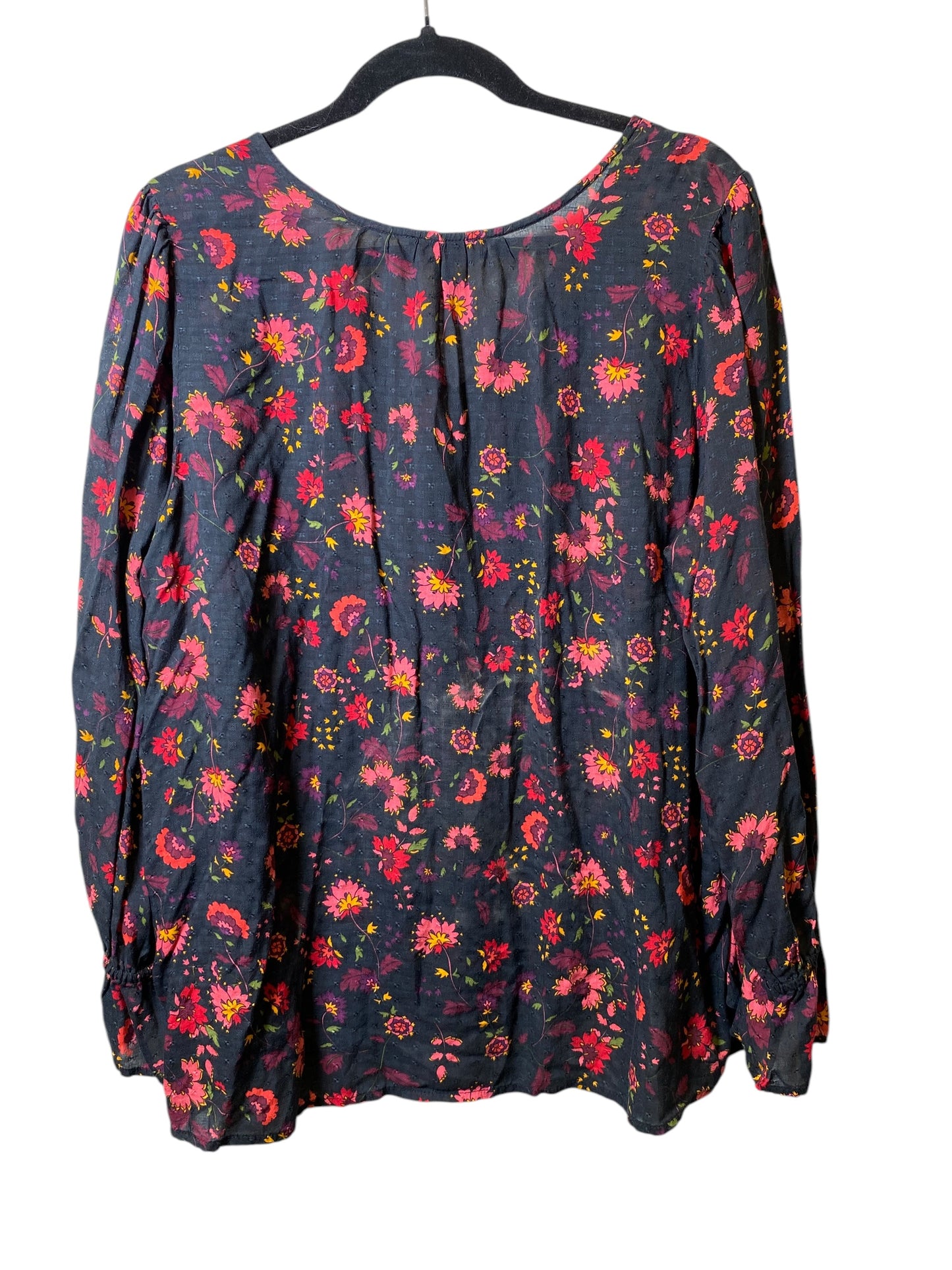 Top Long Sleeve By Jessica Simpson In Floral Print, Size: 2x