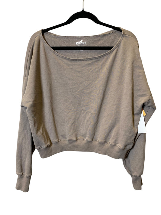 Top Long Sleeve By Hollister In Brown, Size: M