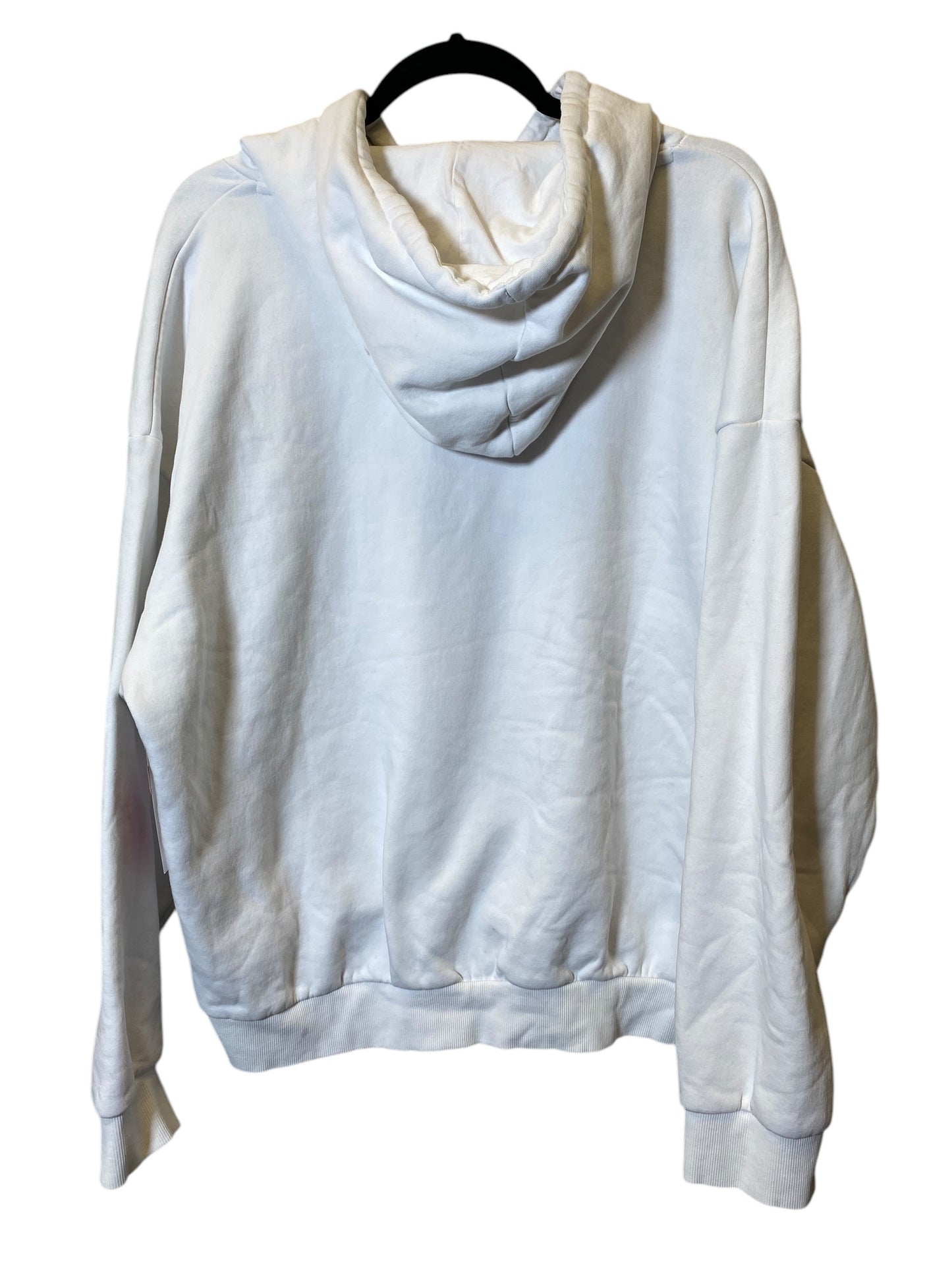 Sweatshirt Hoodie By Clothes Mentor In White, Size: L