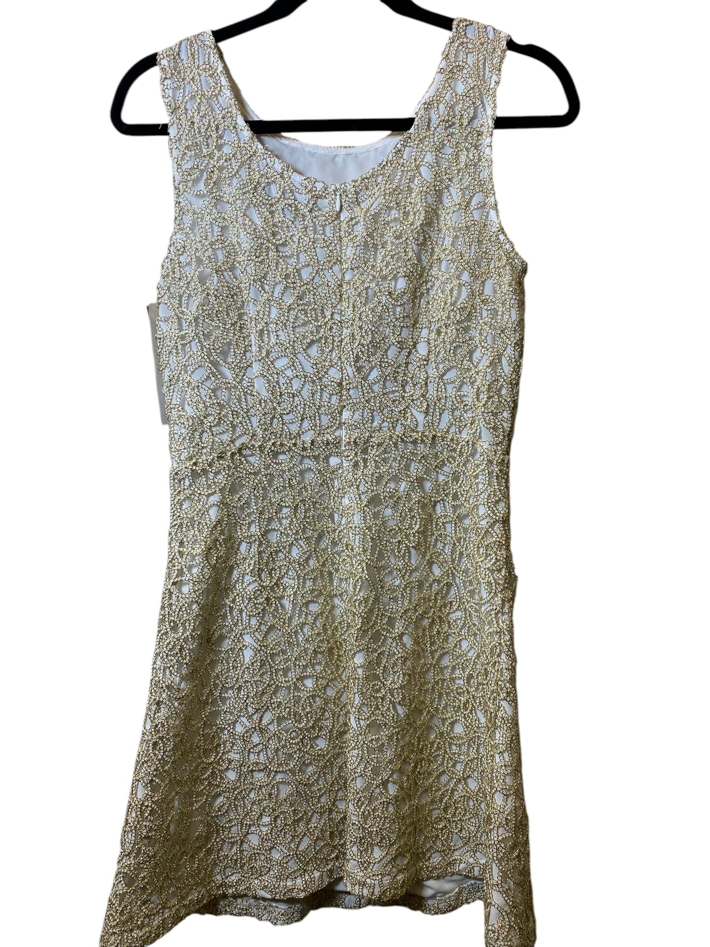 Dress Party Short By Clothes Mentor In Gold, Size: M