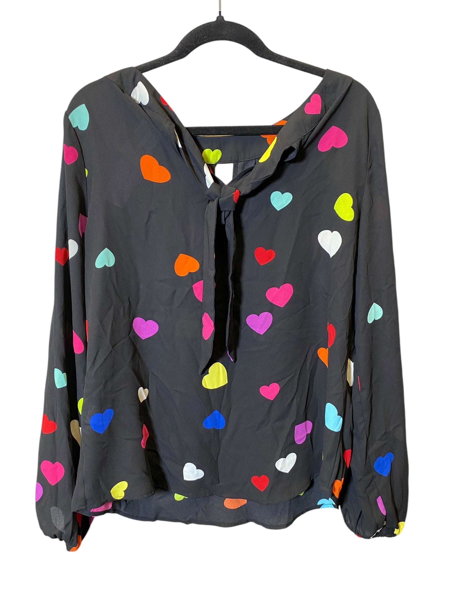 Top Long Sleeve By New York And Co In Multi-colored, Size: L