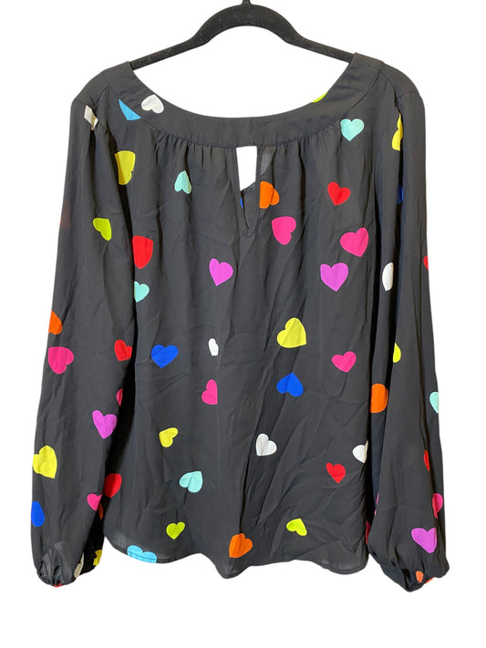 Top Long Sleeve By New York And Co In Multi-colored, Size: L