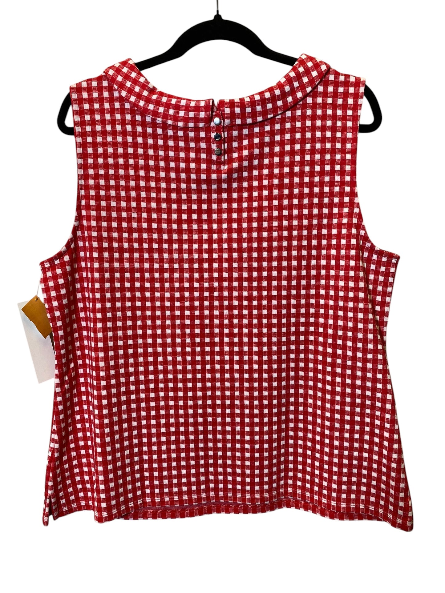 Top Sleeveless By Talbots In Checkered Pattern, Size: Xl