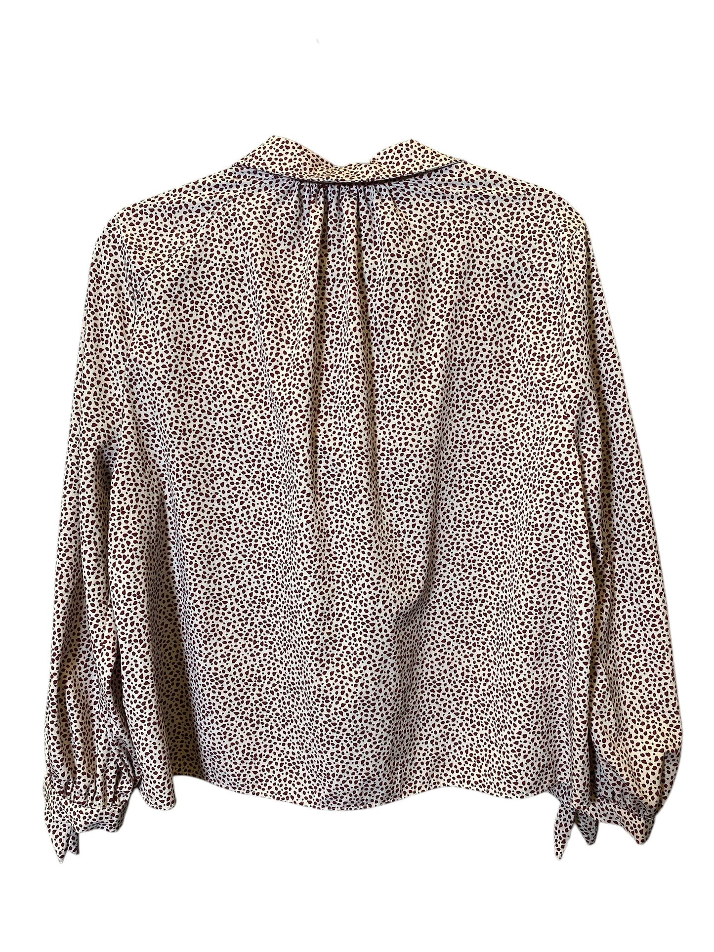 Top 3/4 Sleeve By Top Shop In Animal Print, Size: 10