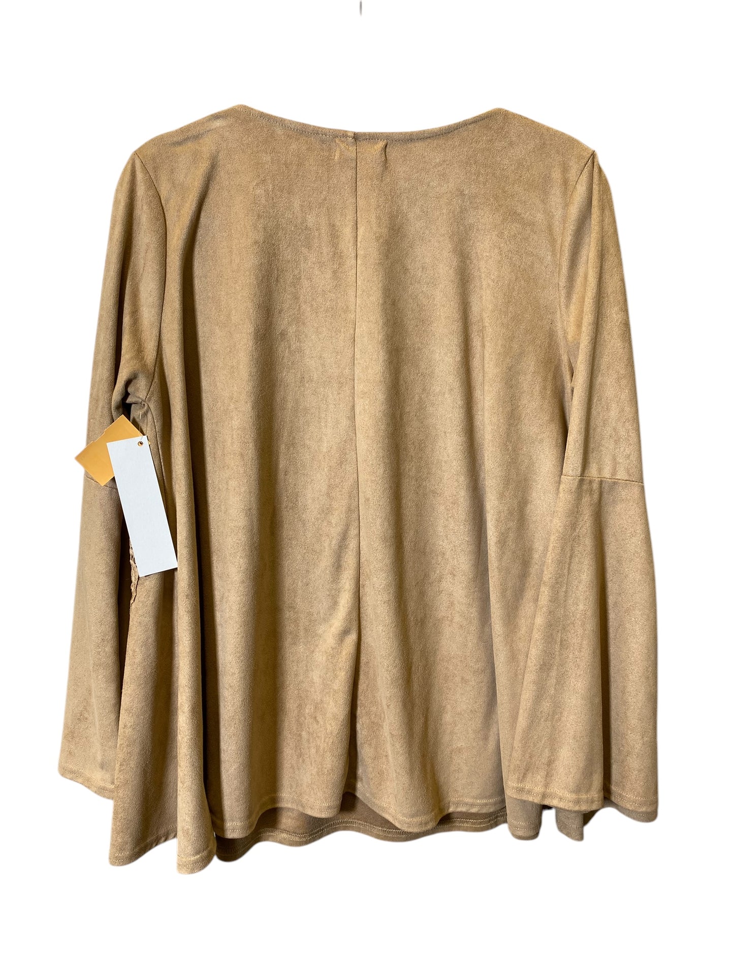 Top Long Sleeve By Clothes Mentor In Tan, Size: Xl