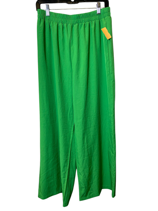 Pants Wide Leg By Shein In Green, Size: Xl