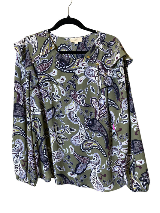 Top Long Sleeve By Loft In Multi-colored, Size: L