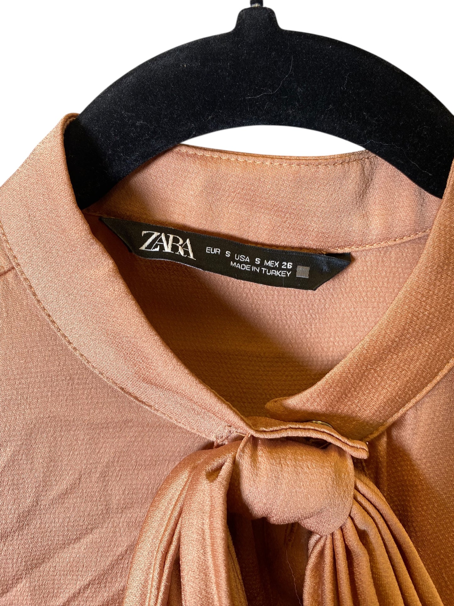 Top Long Sleeve By Zara In Bronze, Size: S