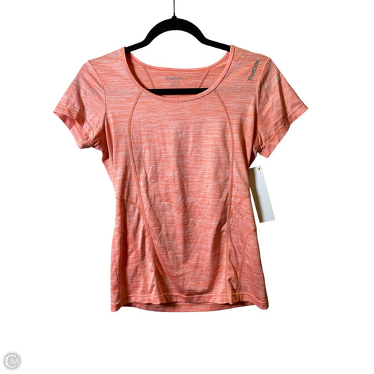 Athletic Top Short Sleeve By Reebok In Orange, Size: Xs