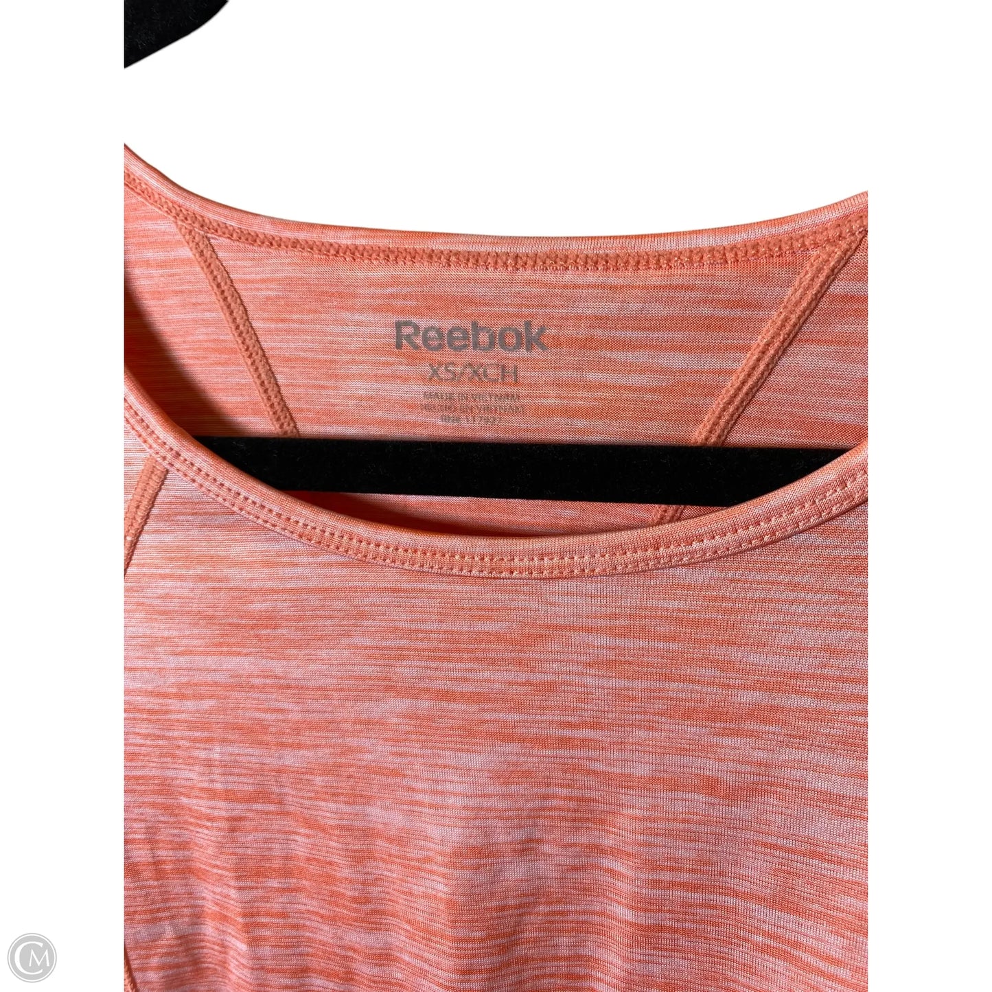 Athletic Top Short Sleeve By Reebok In Orange, Size: Xs