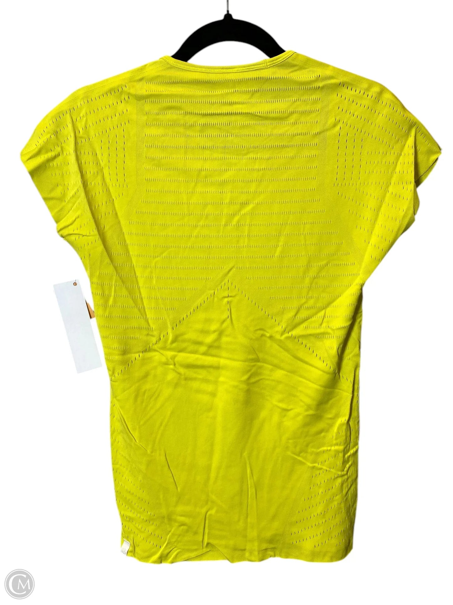 Athletic Top Short Sleeve By Lululemon In Yellow, Size: M