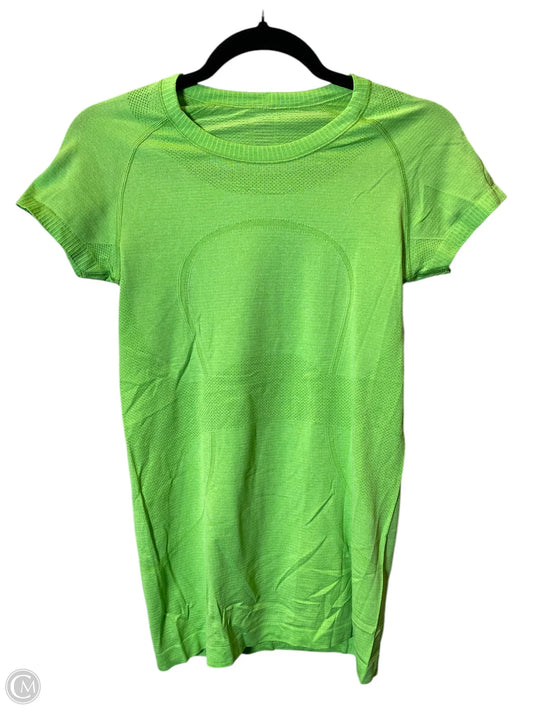 Athletic Top Short Sleeve By Lululemon In Green, Size: M