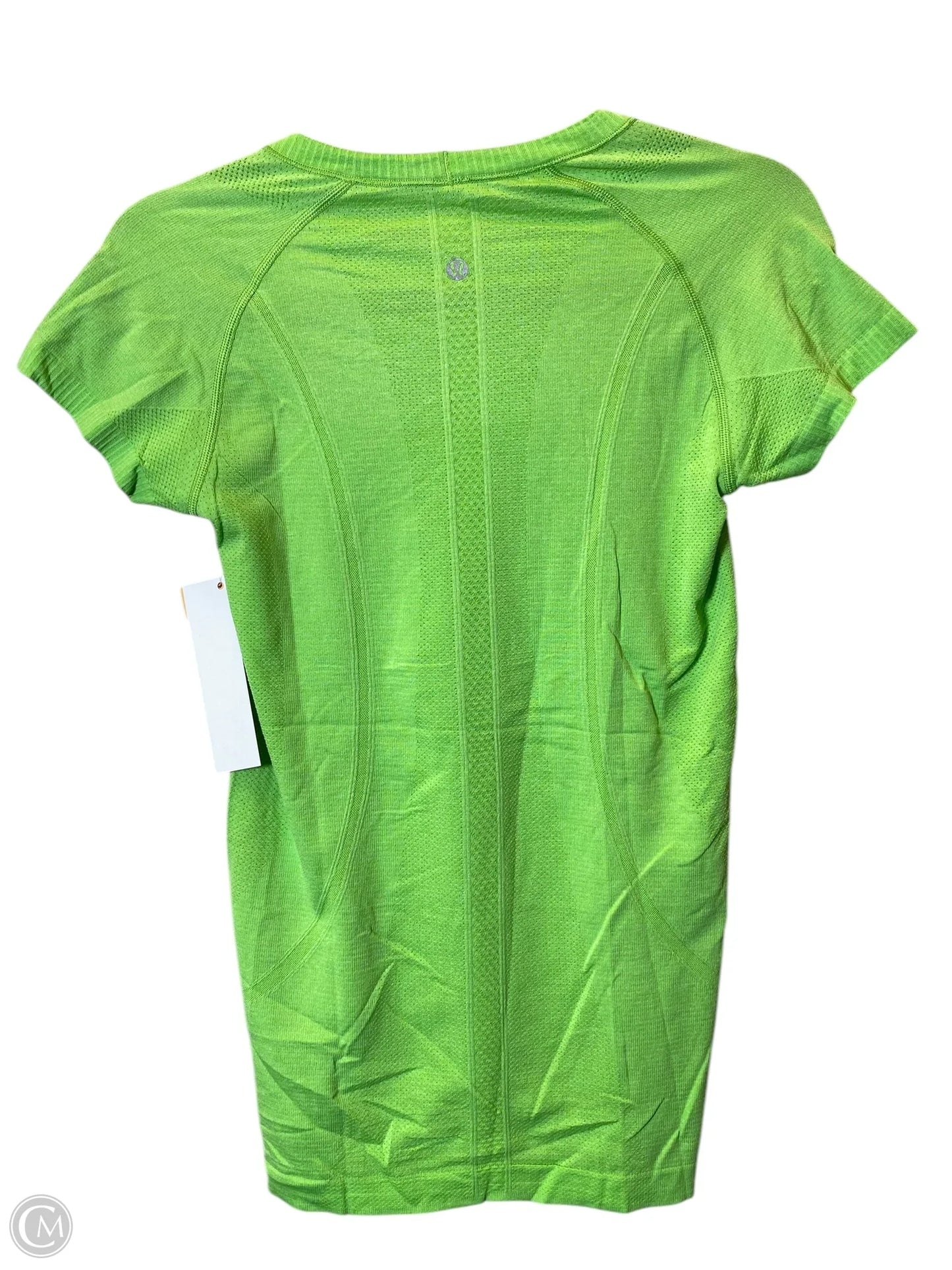 Athletic Top Short Sleeve By Lululemon In Green, Size: M