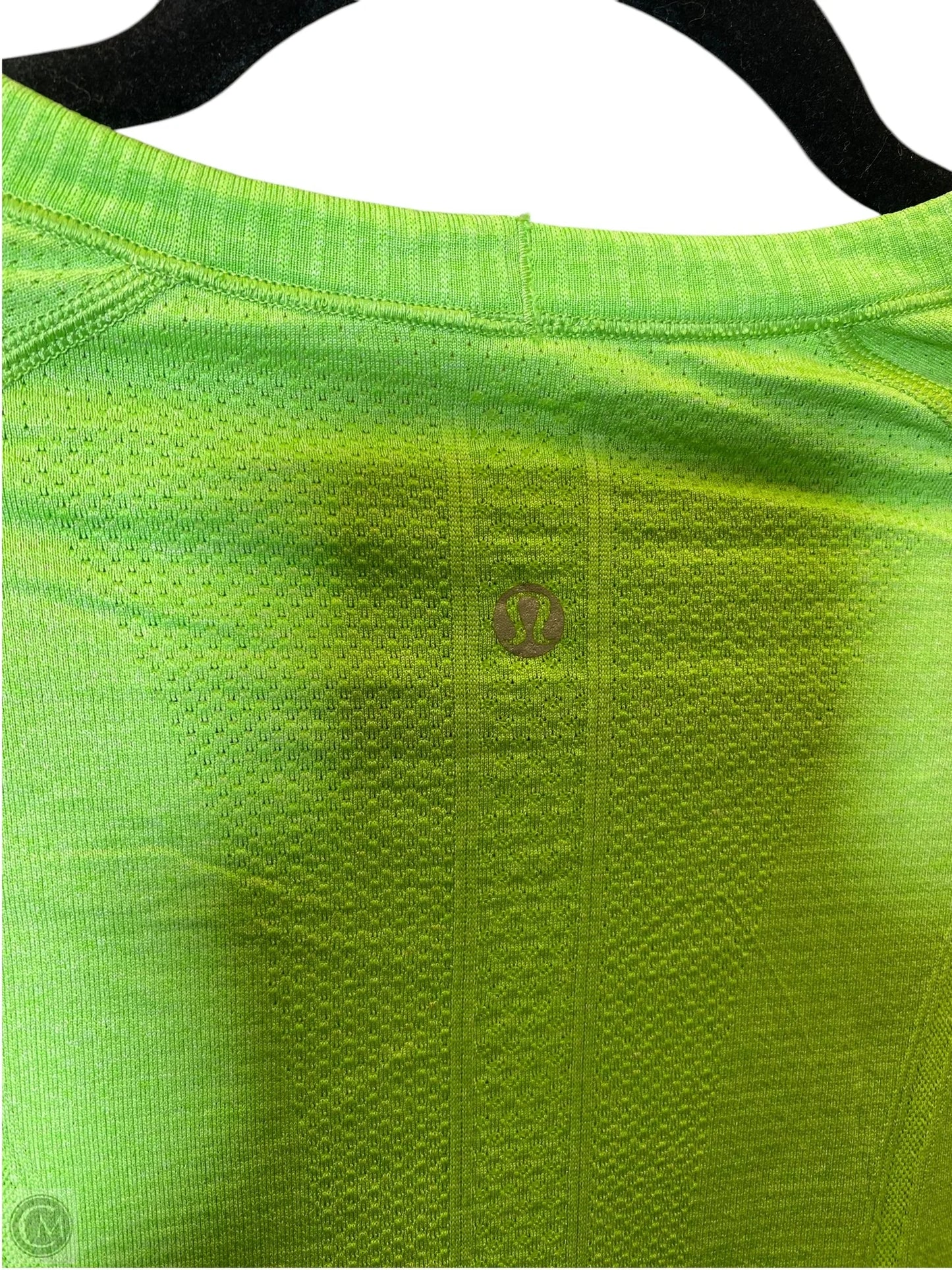 Athletic Top Short Sleeve By Lululemon In Green, Size: M