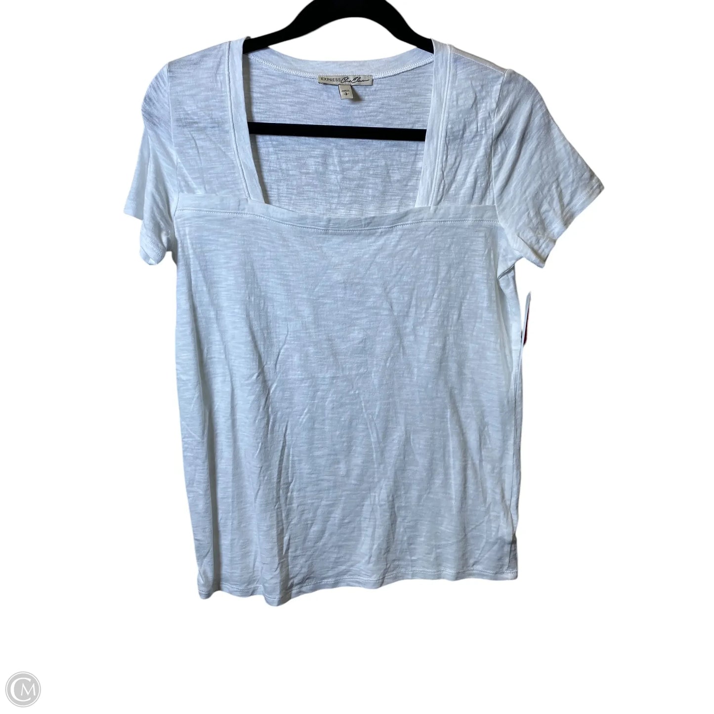 Top Short Sleeve By Express In White, Size: S