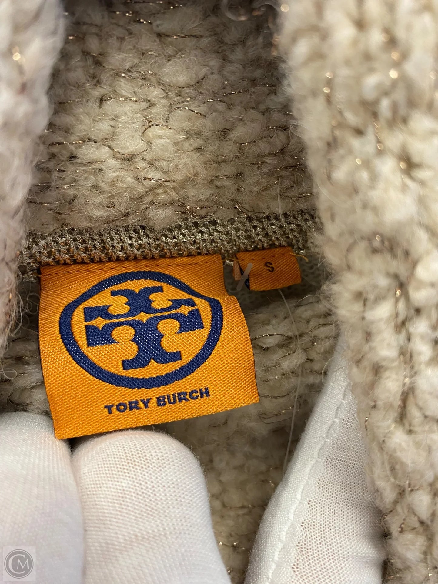 Sweater Designer By Tory Burch In Cream, Size: S