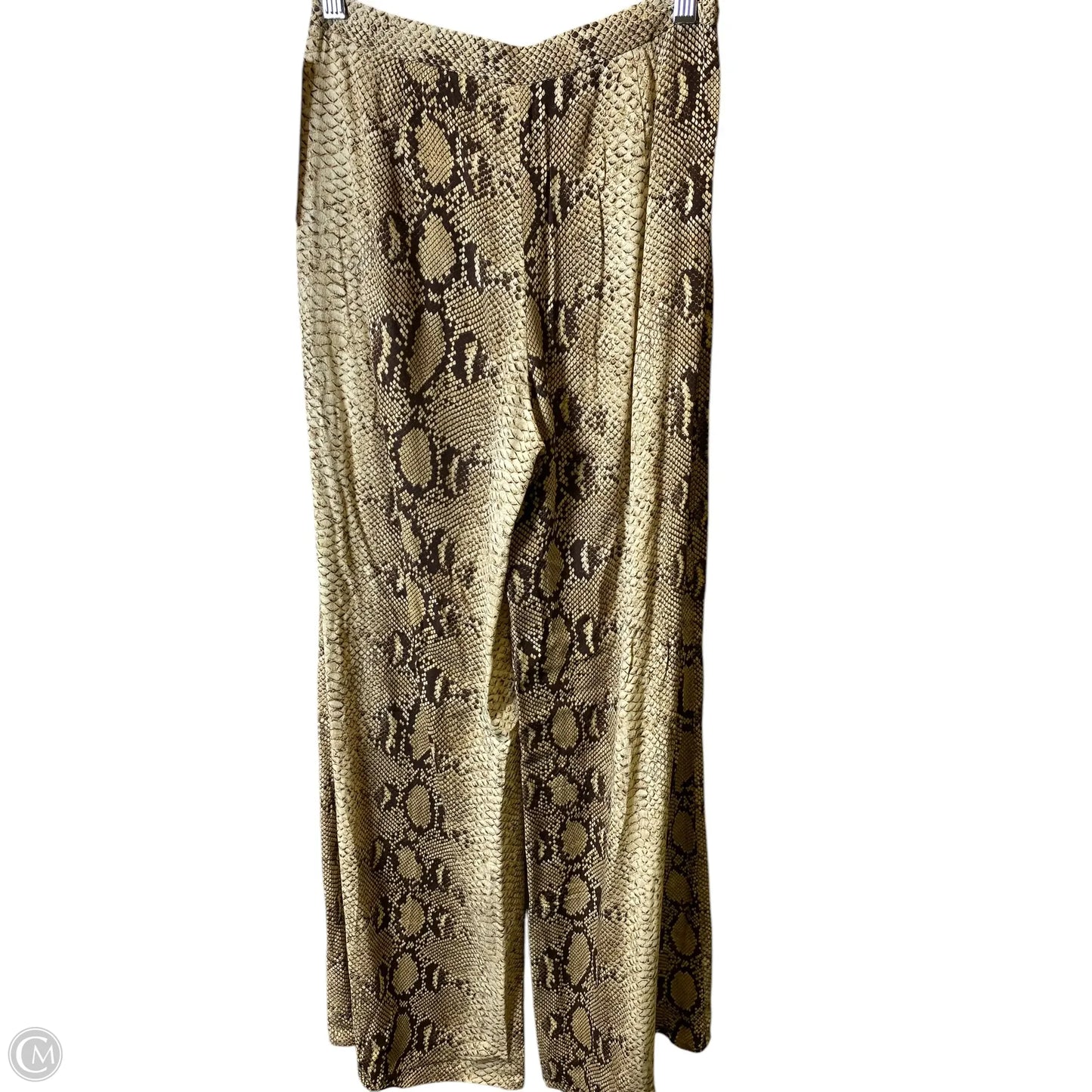 Pants Wide Leg By Zara Women In Animal Print, Size: Xs