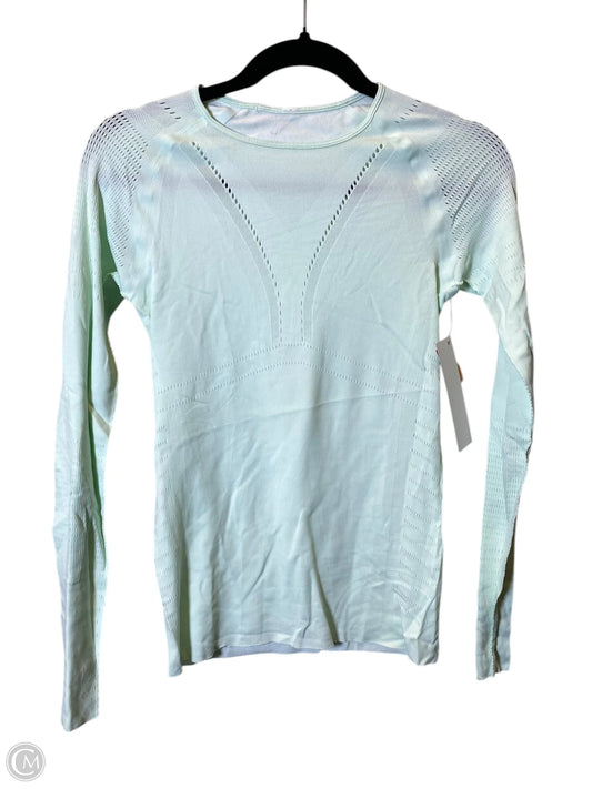 Athletic Top Long Sleeve Crewneck By Lululemon In Aqua, Size: S