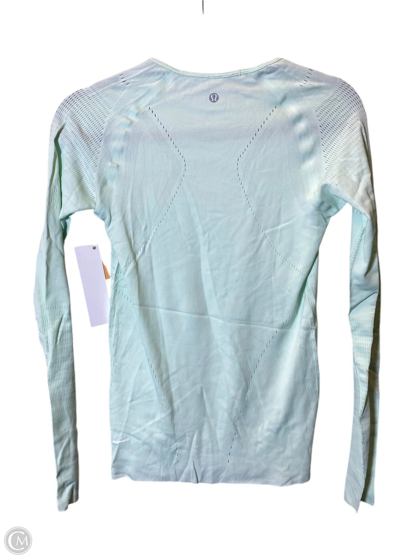 Athletic Top Long Sleeve Crewneck By Lululemon In Aqua, Size: S