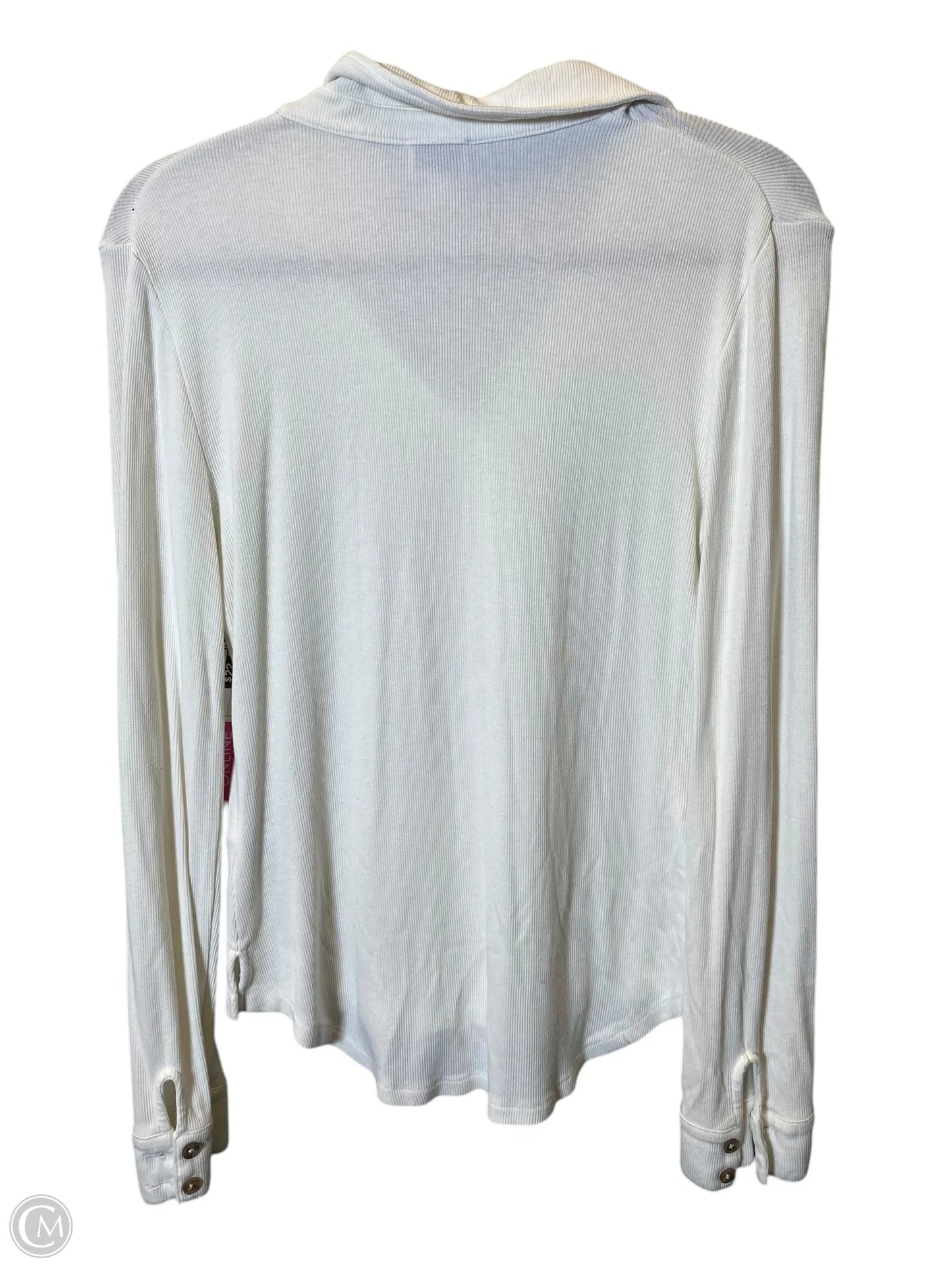 Top Long Sleeve By Anthropologie In White, Size: M