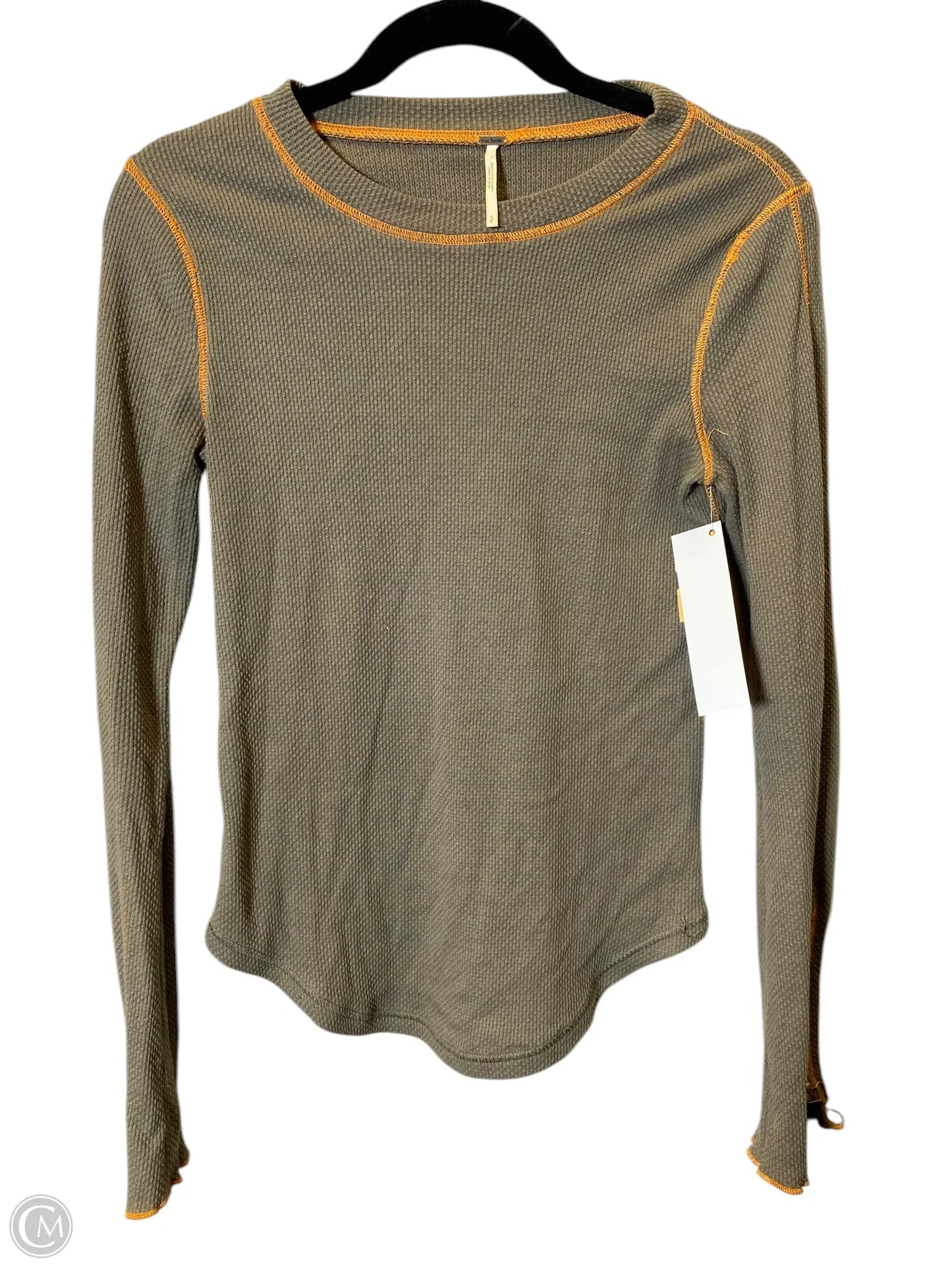 Top Long Sleeve By Free People In Green, Size: S