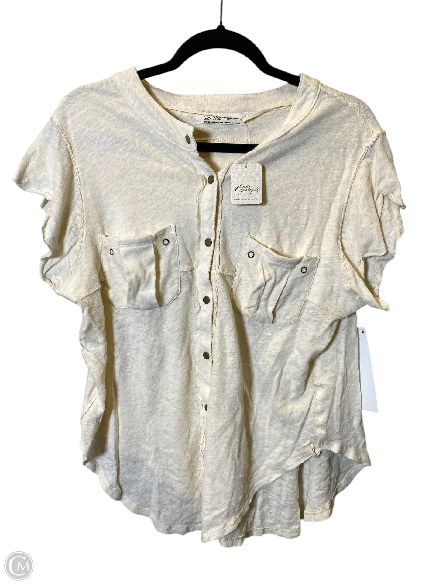 Top Short Sleeve By We The Free In Cream, Size: S