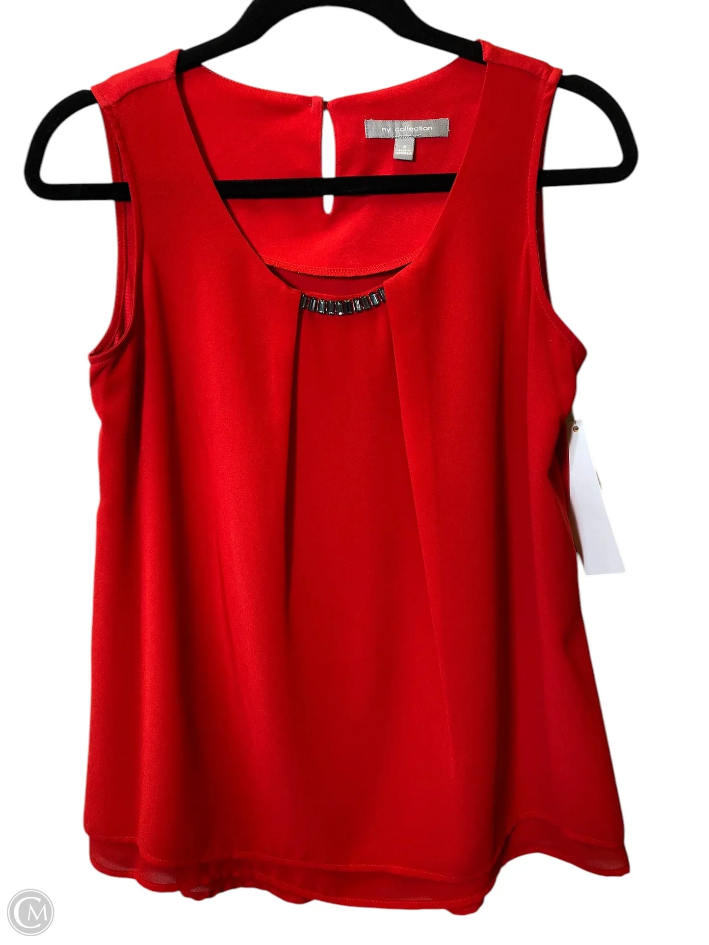 Top Sleeveless By Ny Collection In Red, Size: S