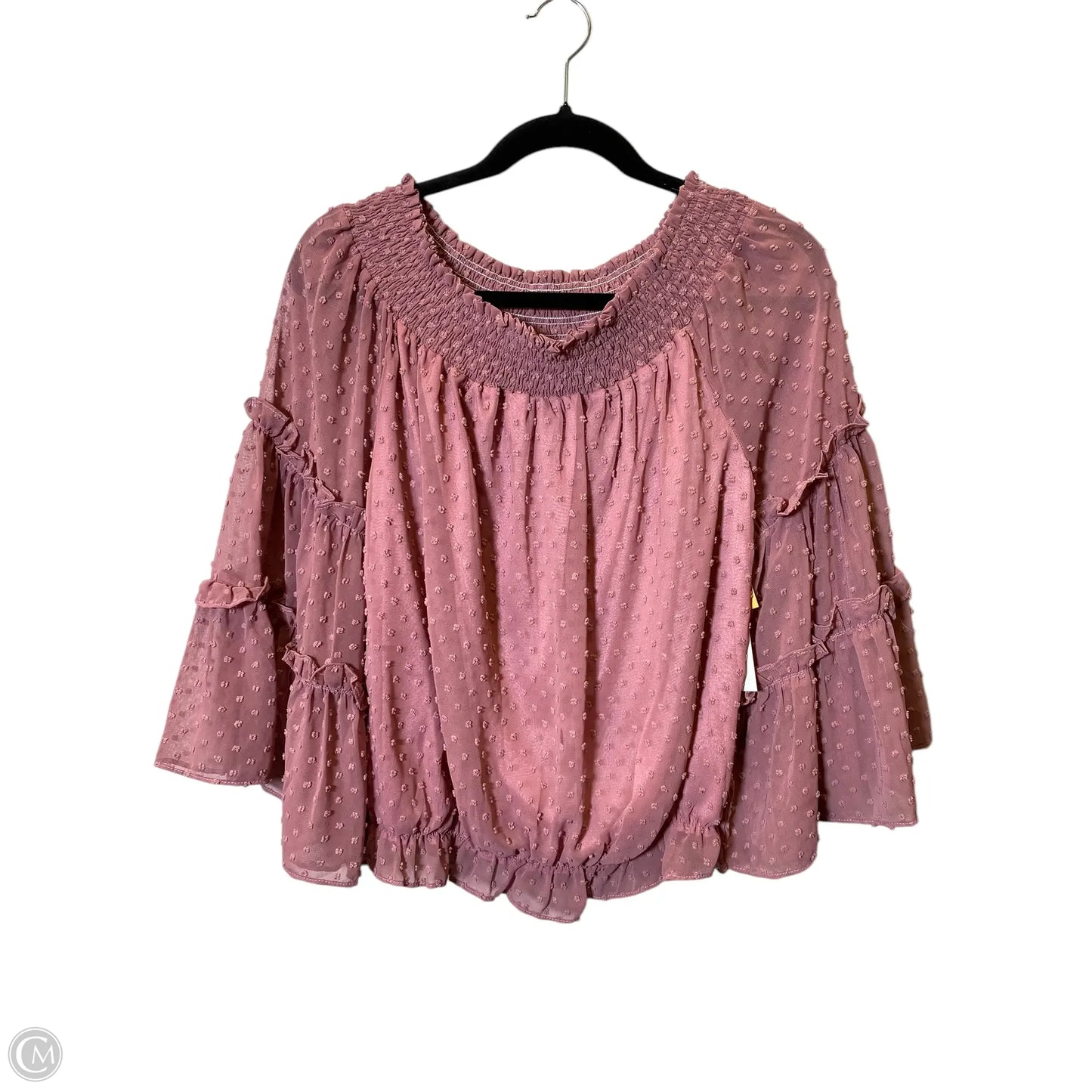 Top 3/4 Sleeve By Clothes Mentor In Pink, Size: M