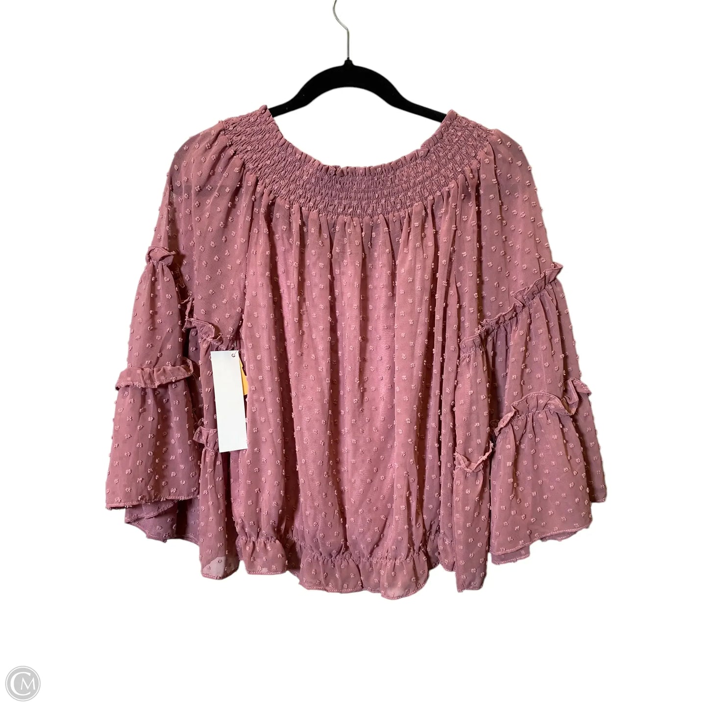 Top 3/4 Sleeve By Clothes Mentor In Pink, Size: M