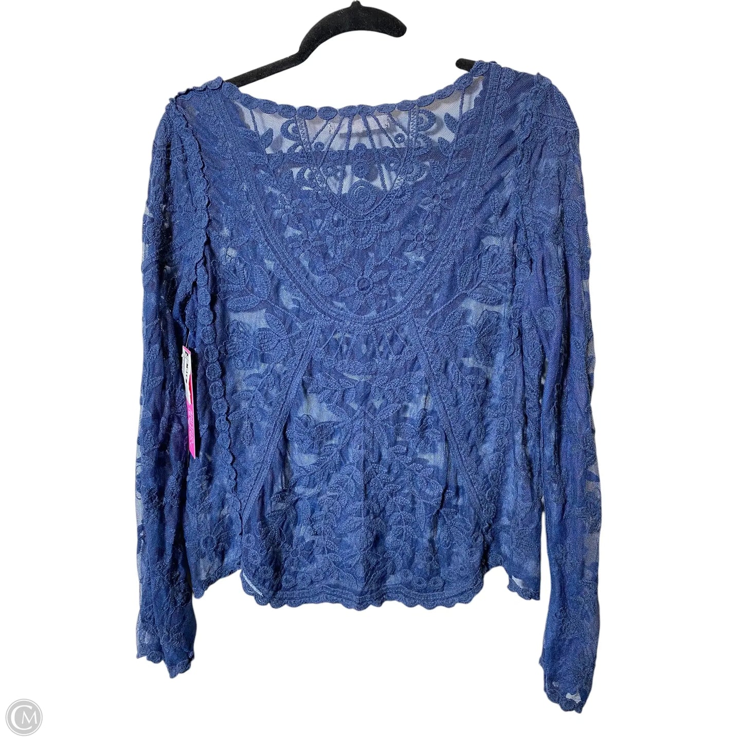 Top Long Sleeve By Rewind In Navy, Size: M