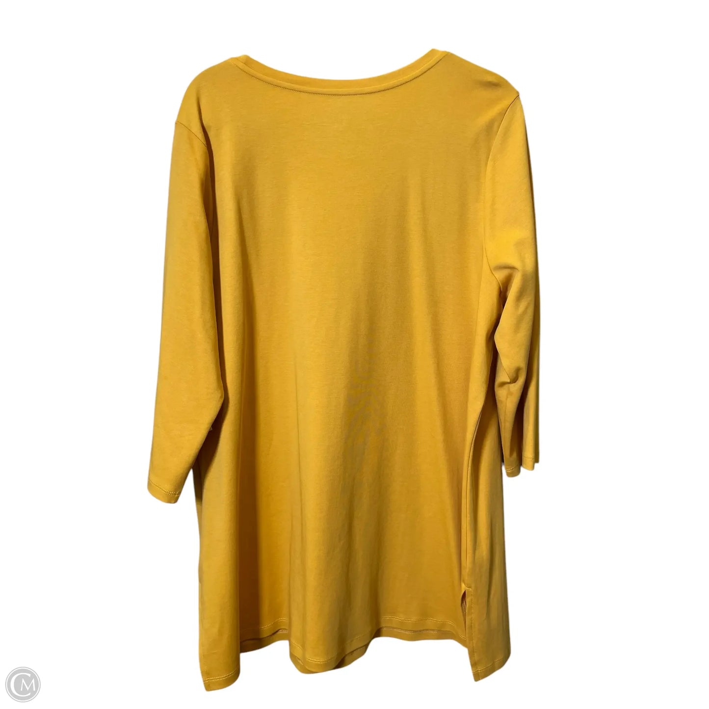 Top Long Sleeve By Isaac Mizrahi In Yellow, Size: 2x