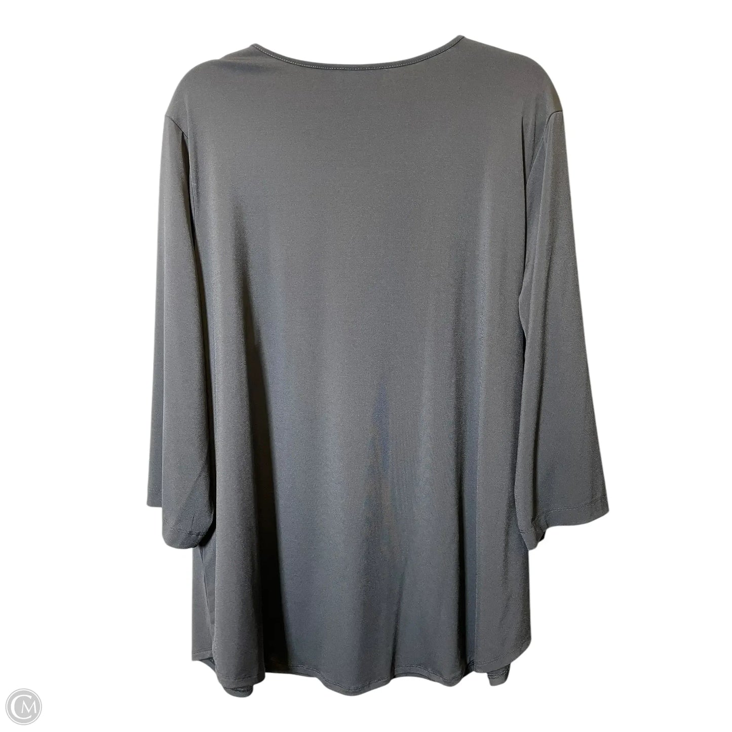 Top Long Sleeve By Joan Rivers In Black, Size: 2x