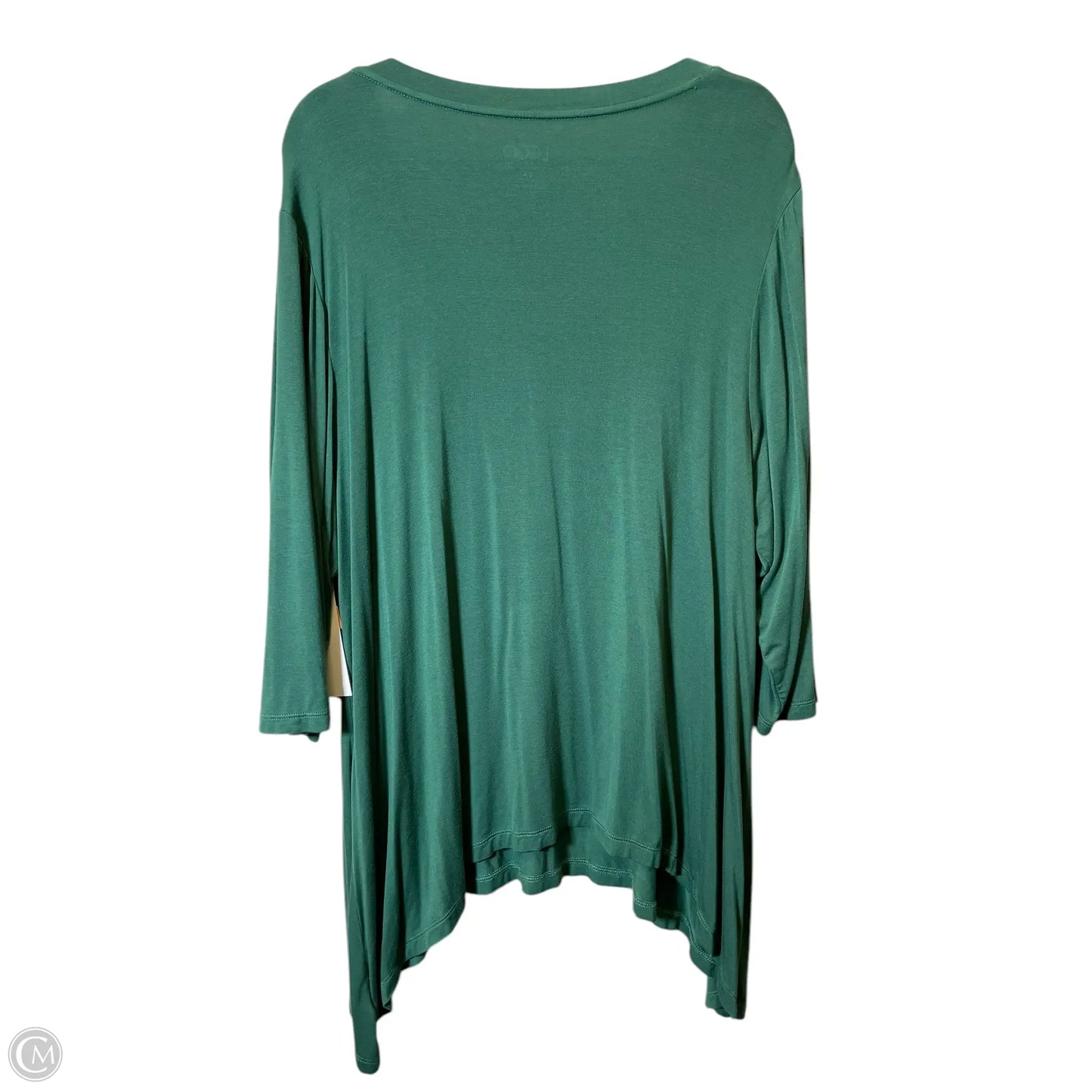 Top Long Sleeve By Logo In Green, Size: 2x