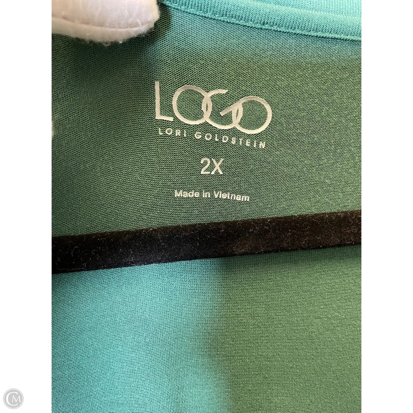 Top Long Sleeve By Logo In Green, Size: 2x