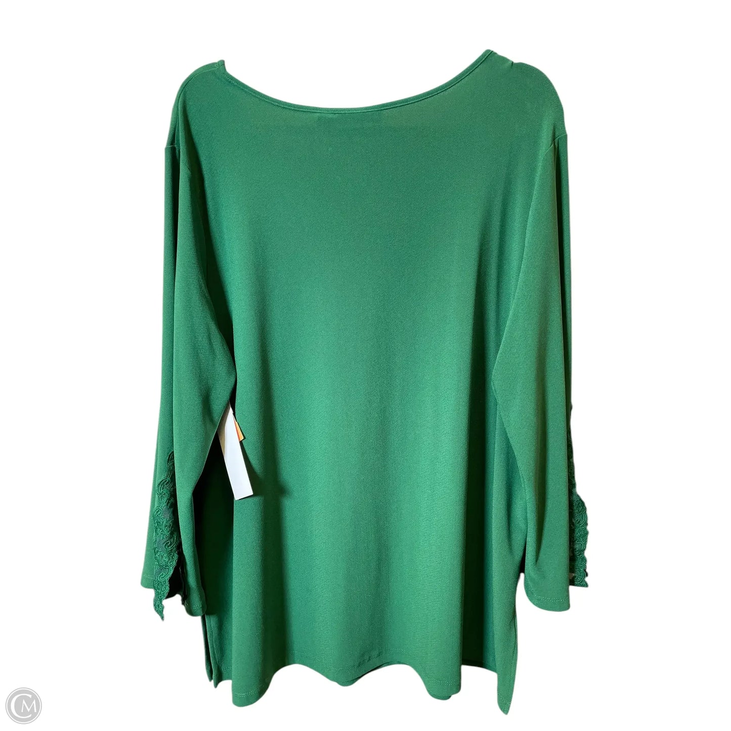 Top Long Sleeve By Susan Graver In Green, Size: 2x