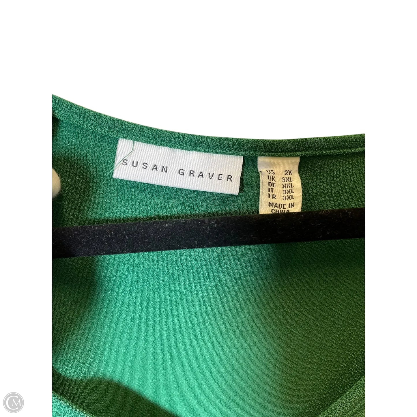 Top Long Sleeve By Susan Graver In Green, Size: 2x