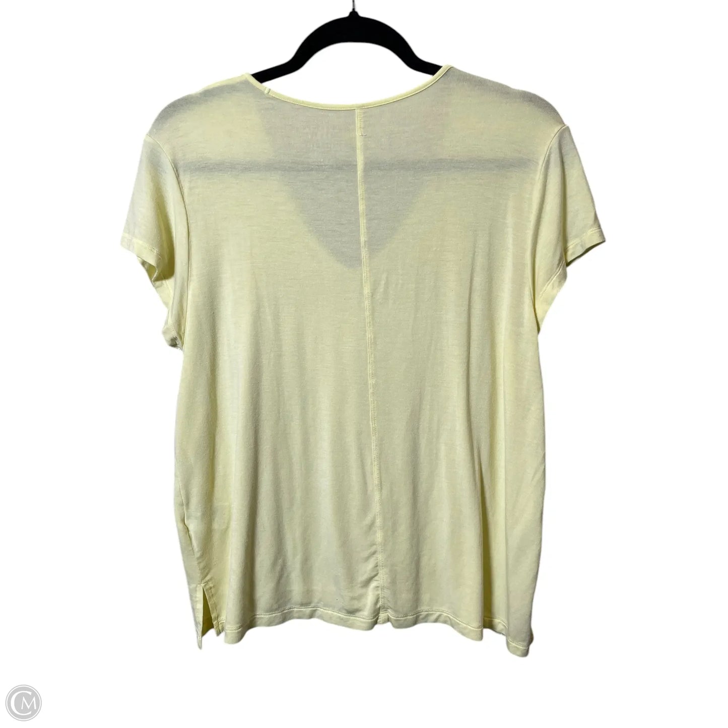 Top Short Sleeve By American Eagle In Yellow, Size: L