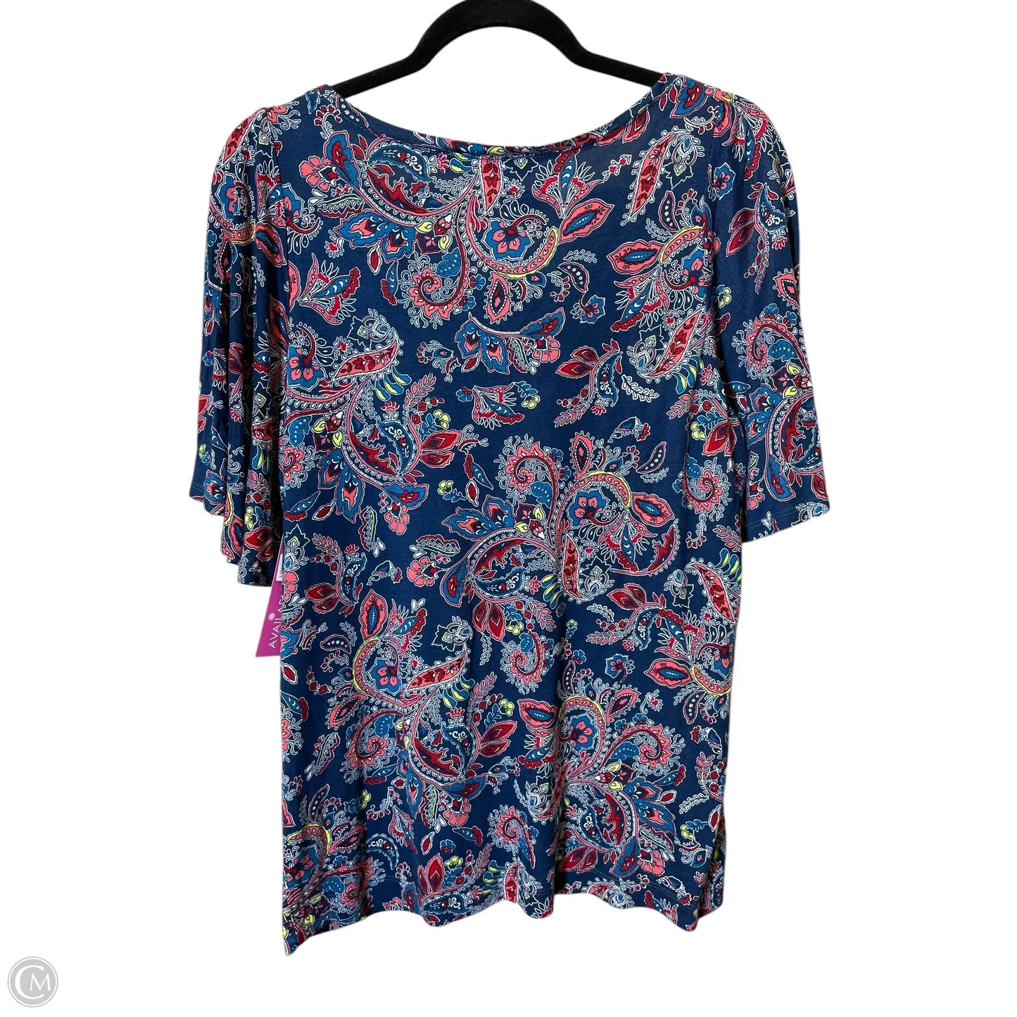 Top Short Sleeve By Loft In Multi-colored, Size: M