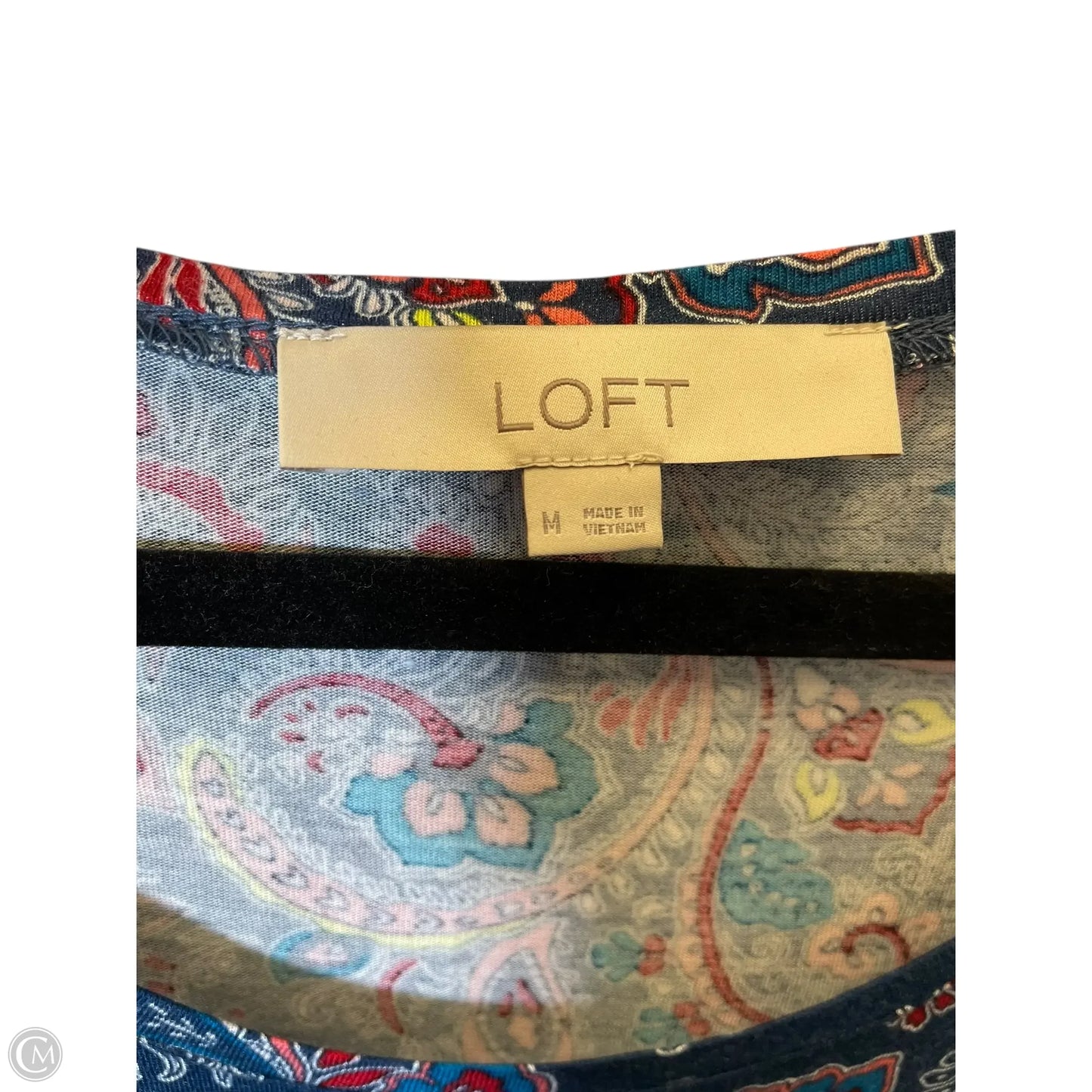 Top Short Sleeve By Loft In Multi-colored, Size: M