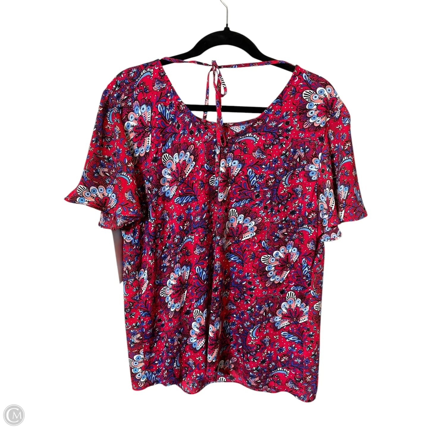 Top Short Sleeve By Loft In Multi-colored, Size: M