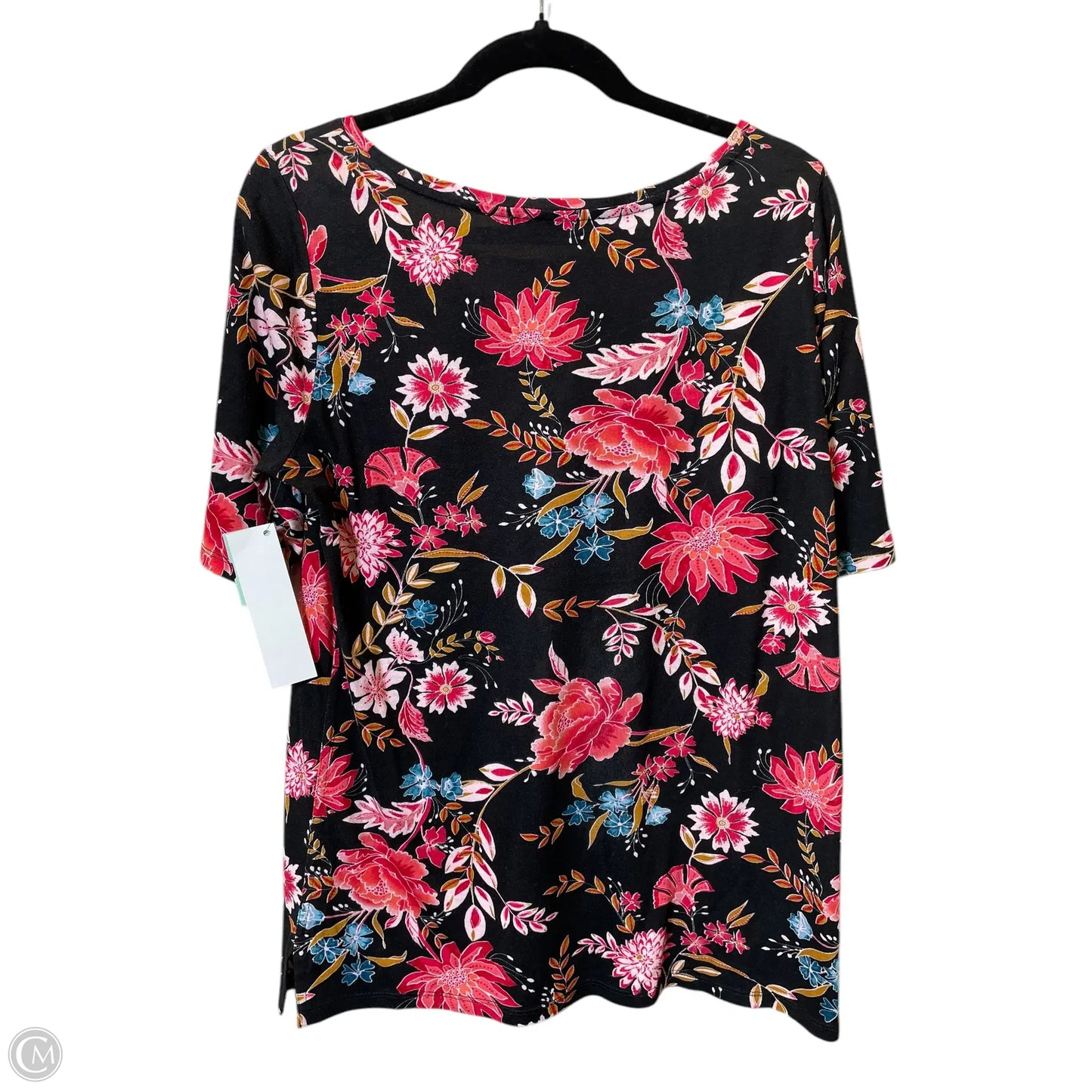 Top Short Sleeve By Loft In Floral Print, Size: M